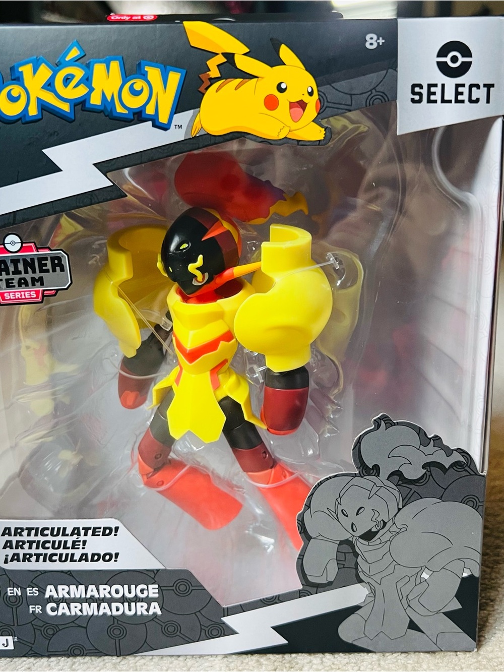 Pokemon Armrouge Action Figure — Yellow, Red & Black